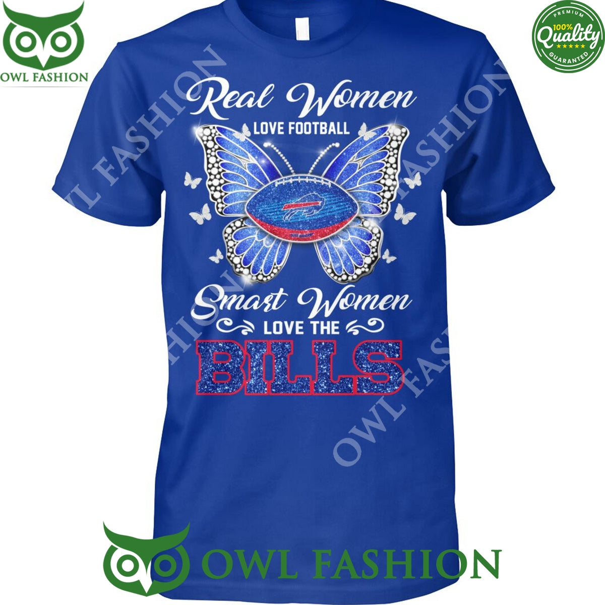 Real Women love football Smart women love the Bills Butterfly t shirt