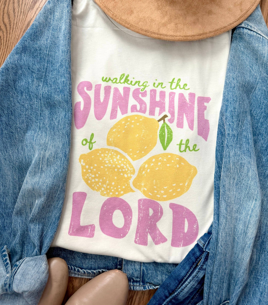 Walking On Sunshine To the Lord Graphic Tee