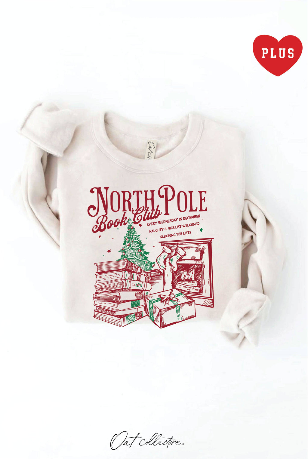 North Pole Book Club Plus Graphic Sweatshirt