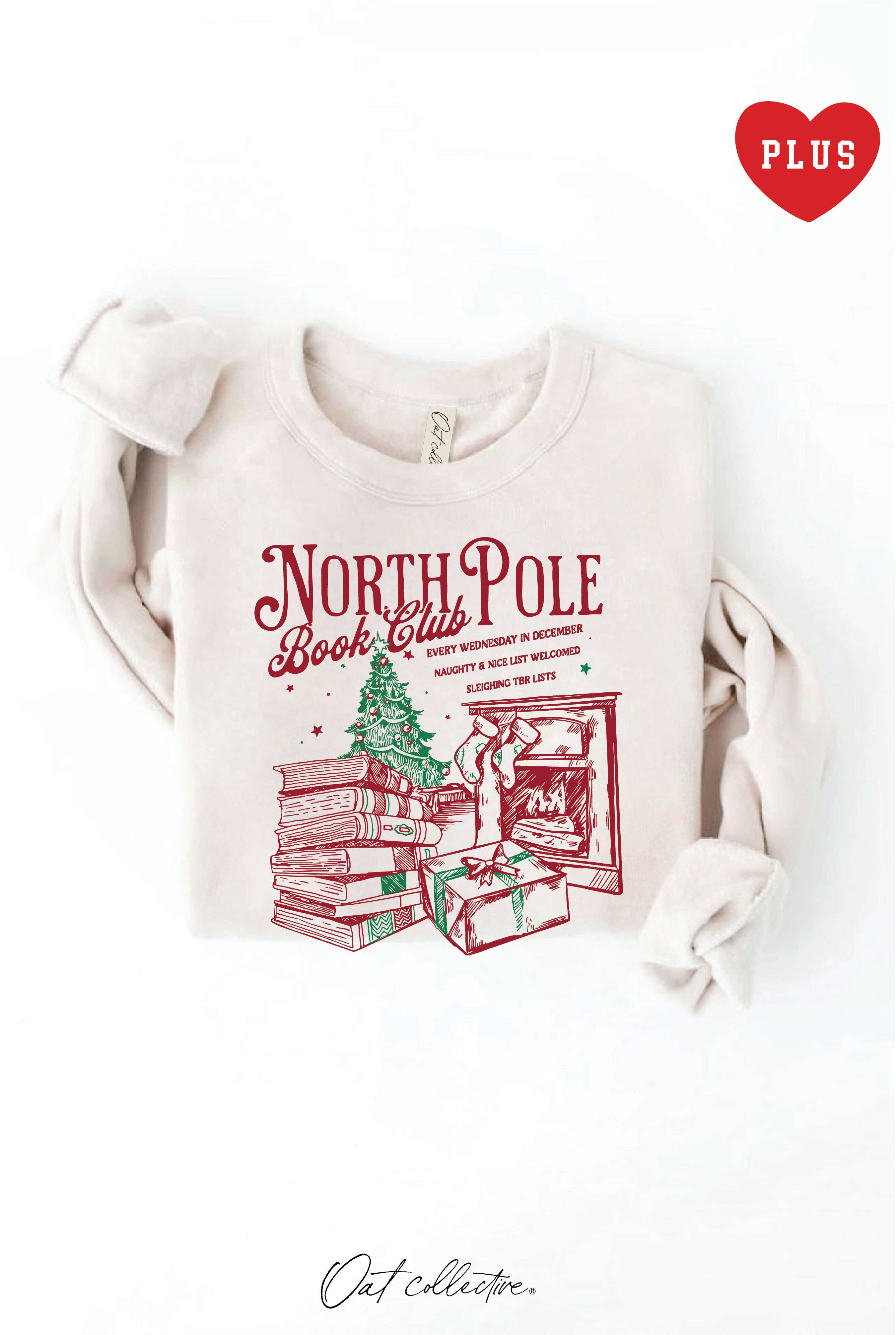 North Pole Book Club Plus Graphic Sweatshirt