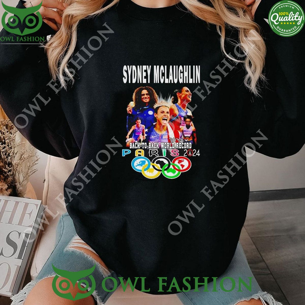 Sydney Mclaushlin World Record Olympic Paris 2024 Back To Back t Shirt