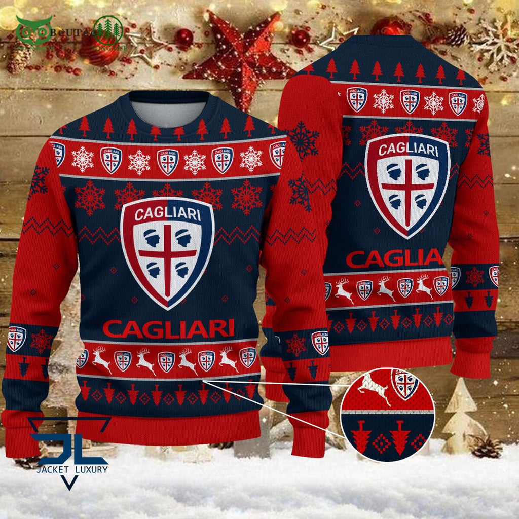 Cagliari Calcio Team Football Lega Serie A Ugly Sweater