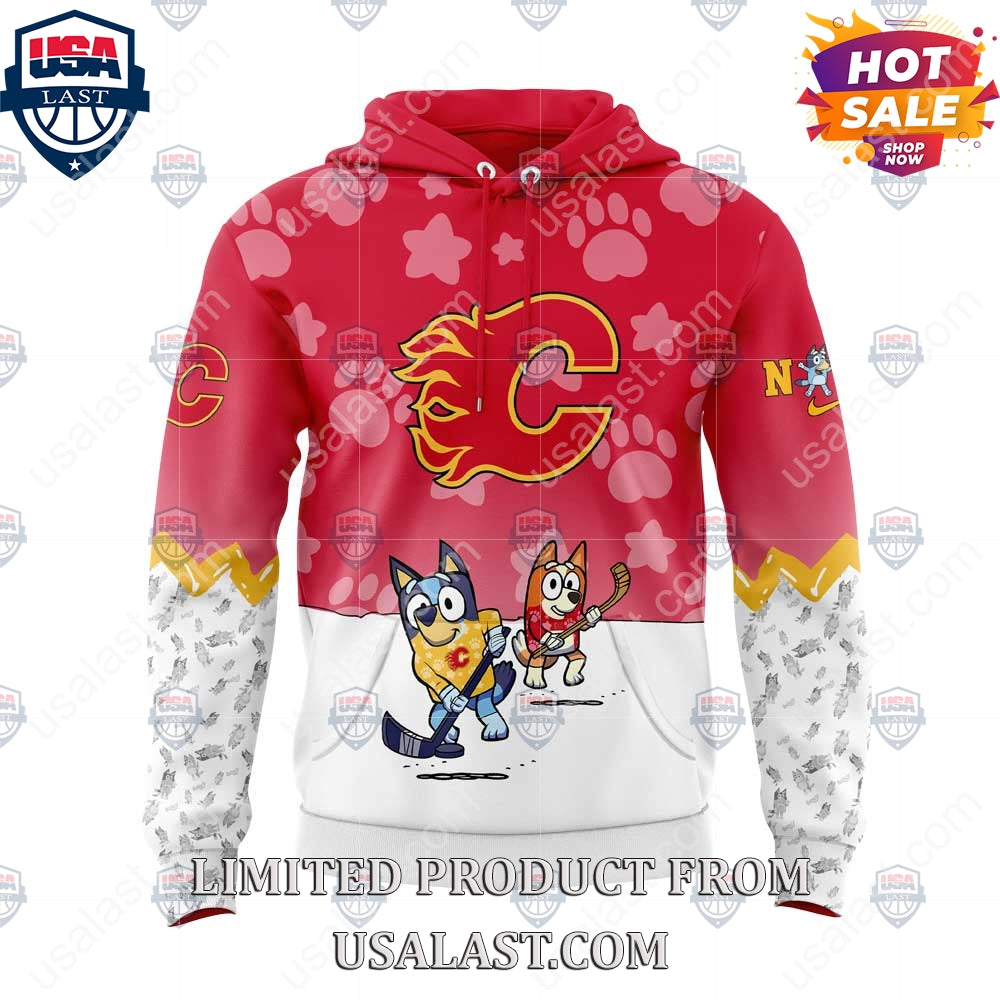 Calgary Flames NHL Bluey and Bingo Hoodie