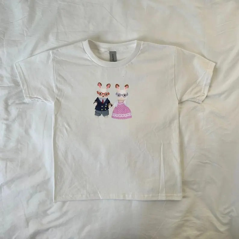 calico critters Baby Tee, ahs style, vintage fashion, retro, 90s style baby tee, streetwear, coquette, childhood...