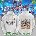 Campeones Laliga 2023 2024 Real Marid Emirates Fly better 2d printed hoodie