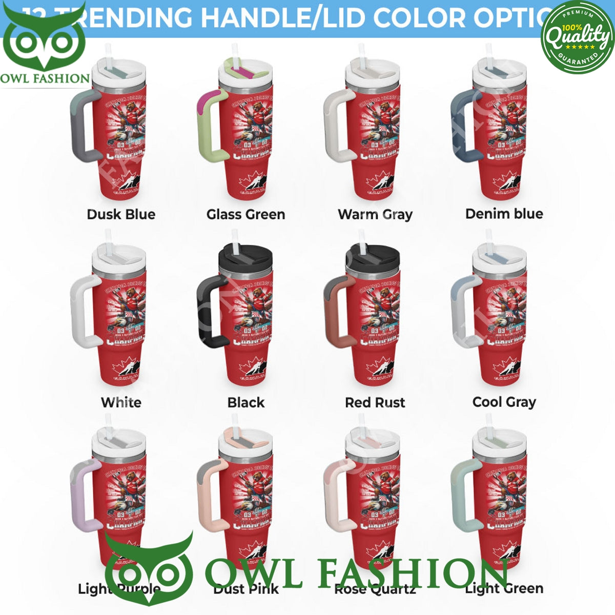 Canada Beats USA 2025 4 Nations Face-Off Champions 40oz Stanley Tumbler
