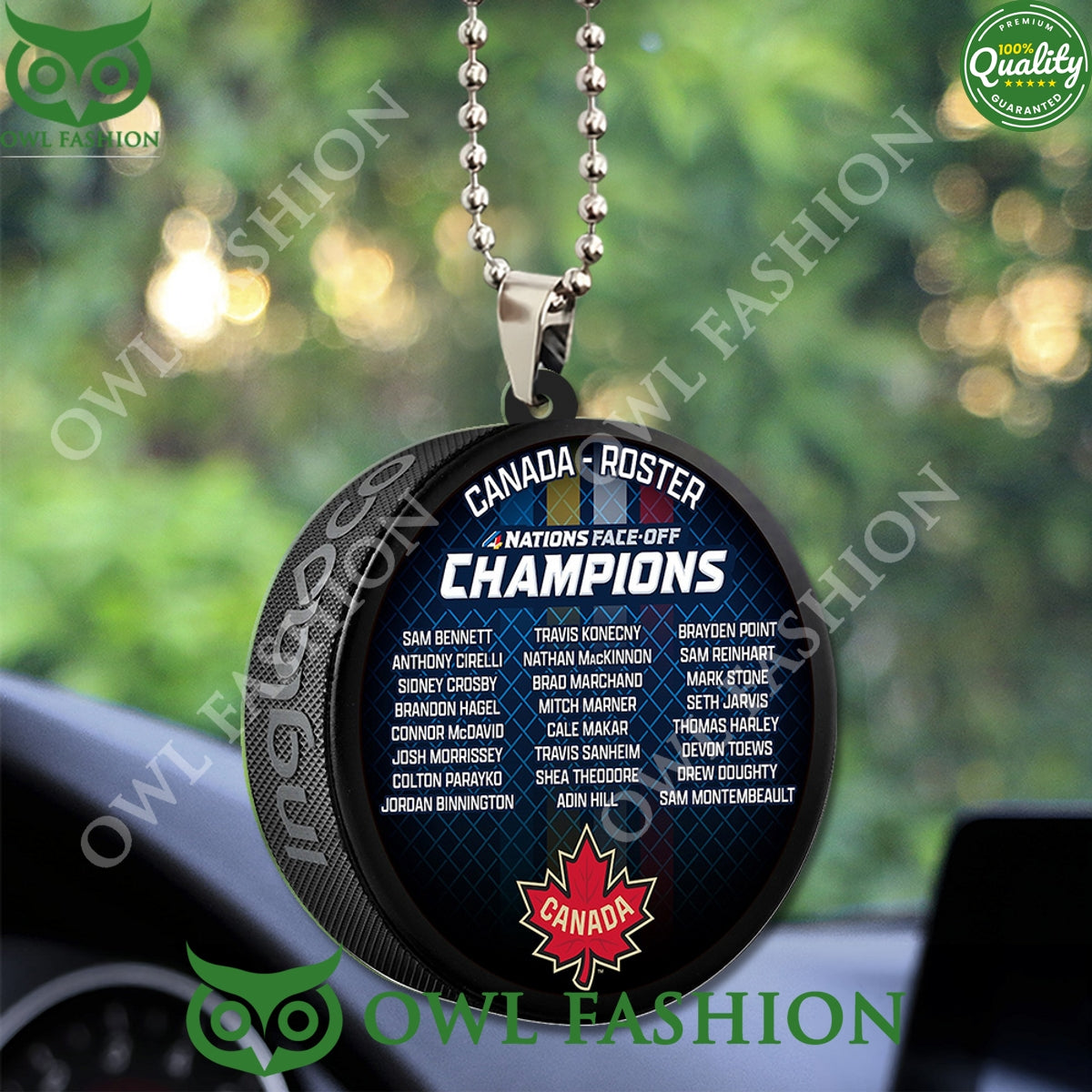 Canada Champions Nations Face Off Custom Shape car ornament