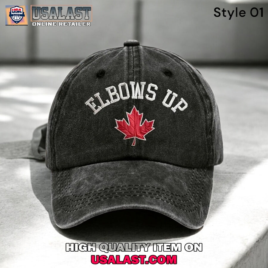 Canada Elbows Up Printed Baseball Cap