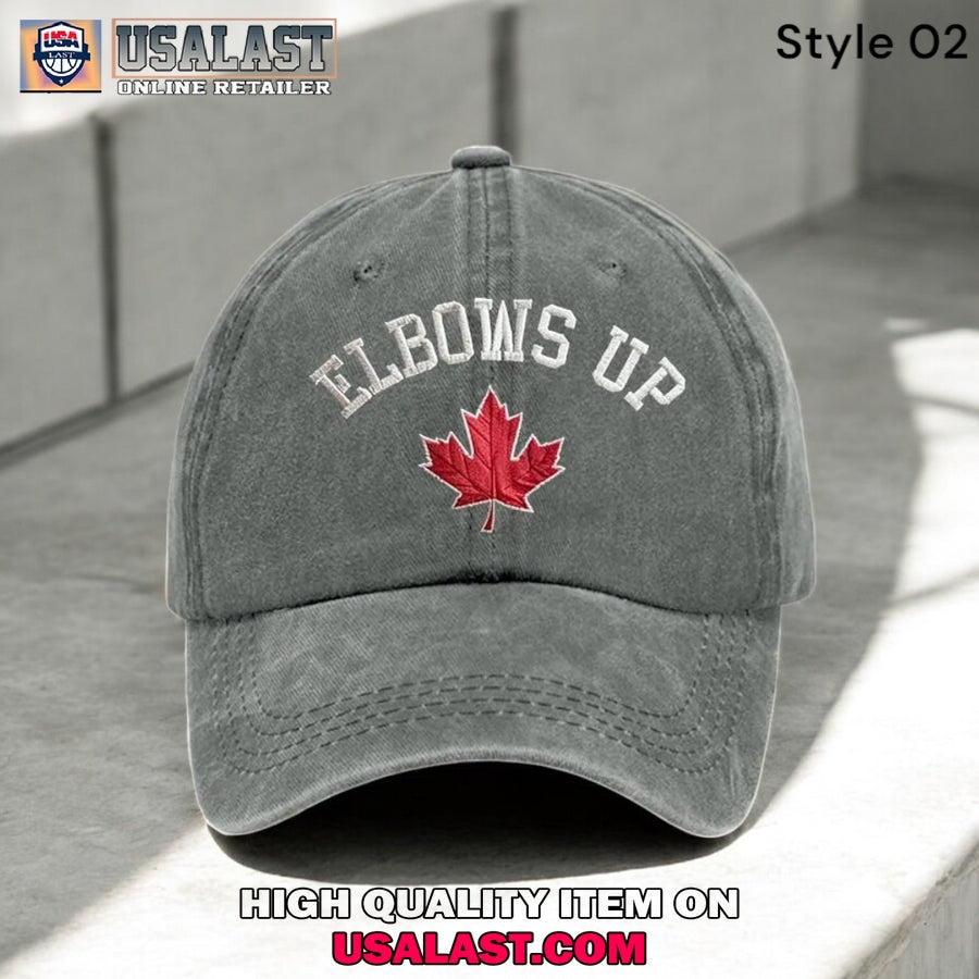 Canada Elbows Up Printed Baseball Cap