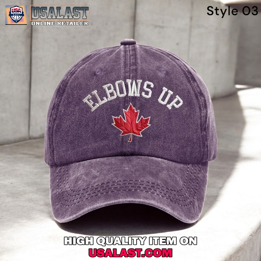 Canada Elbows Up Printed Baseball Cap