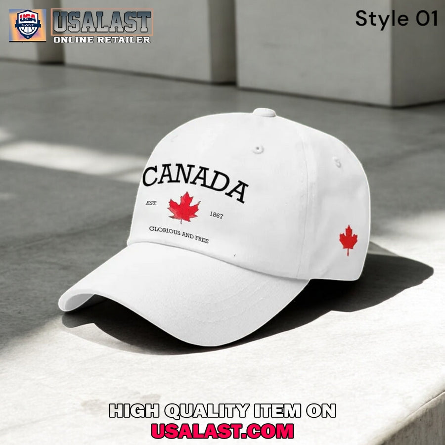 Canada Est 1867 Glorious And Free Print Baseball Cap