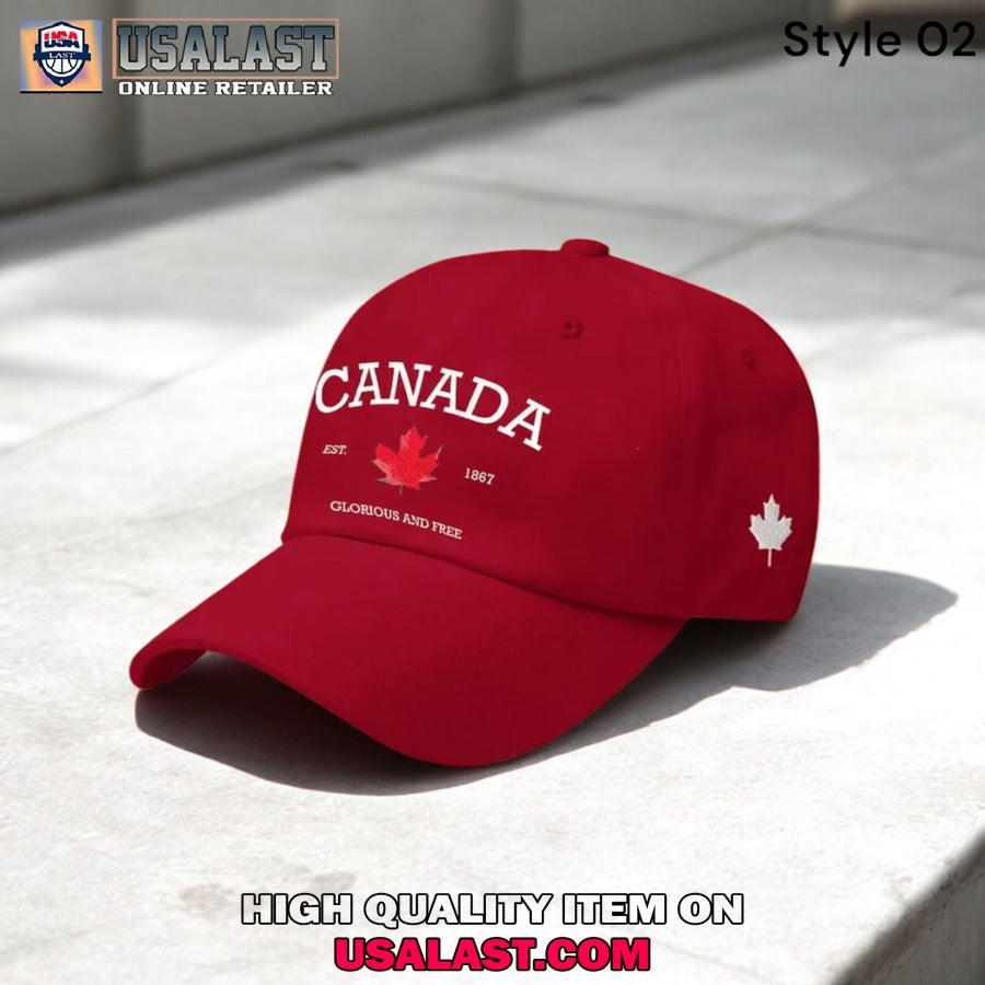 Canada Est 1867 Glorious And Free Print Baseball Cap