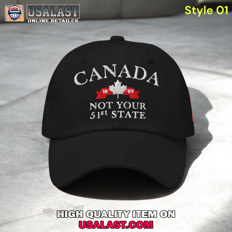 Canada Not Your 51st State Print Baseball Cap
