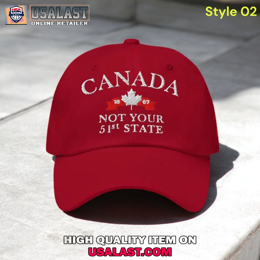 Canada Not Your 51st State Print Baseball Cap
