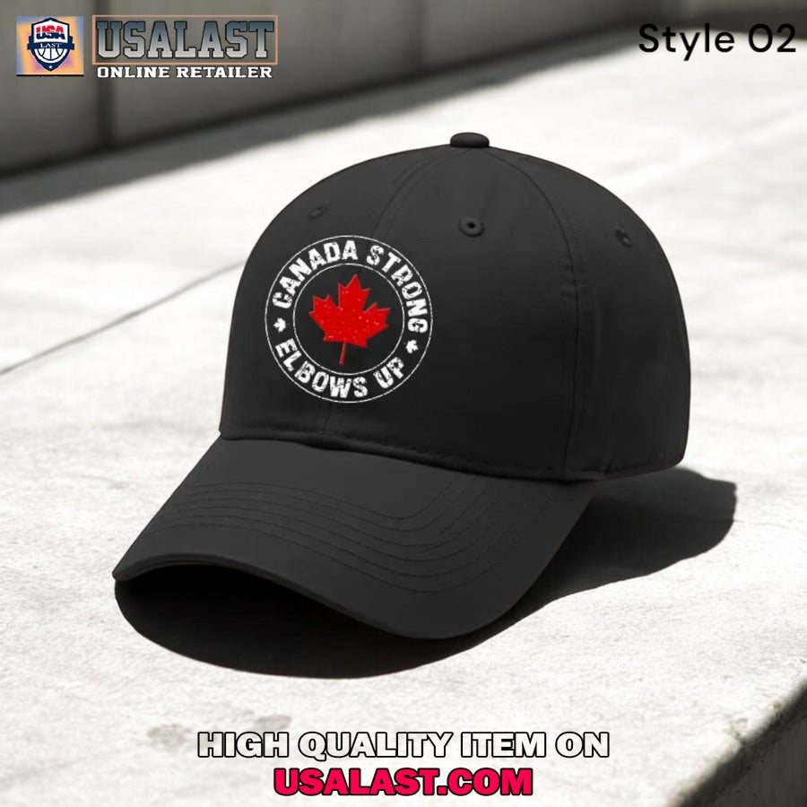 Canada Strong Elbow Up Print Baseball Cap
