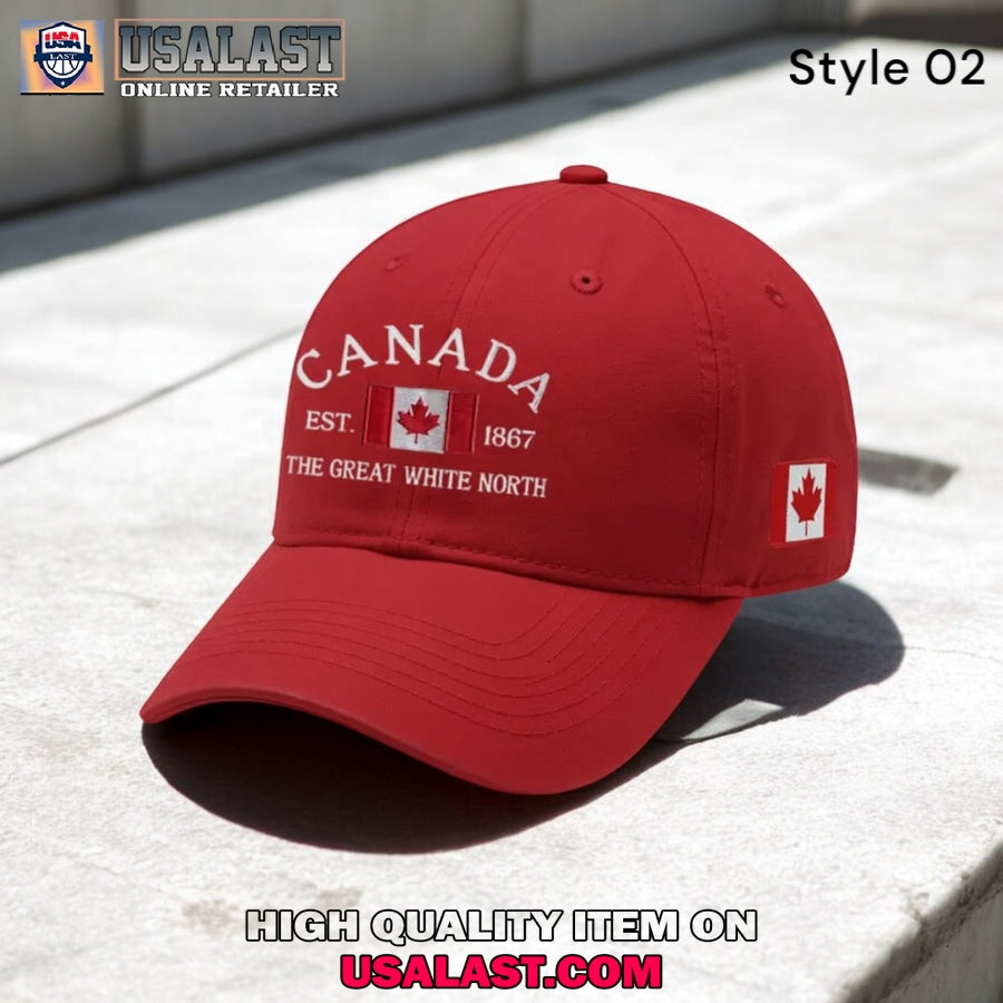 Canada The Great White North Print Baseball Cap
