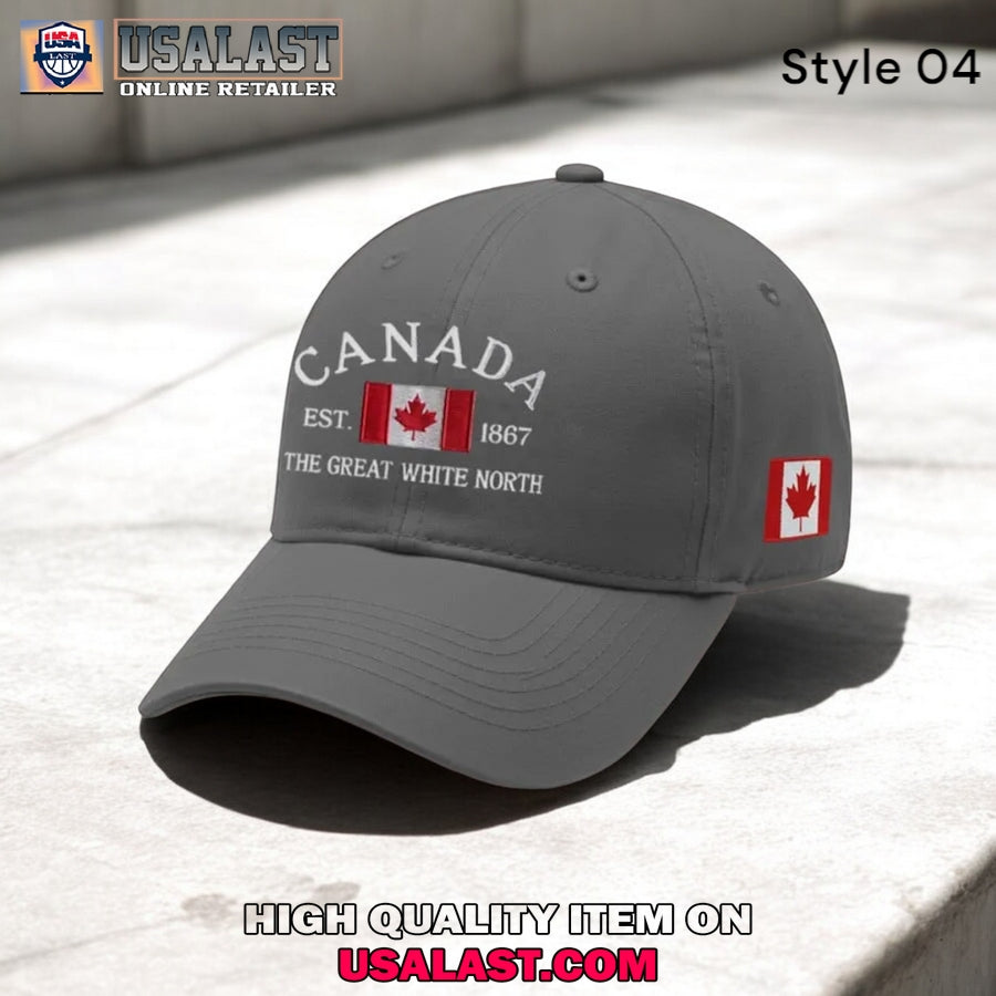Canada The Great White North Print Baseball Cap
