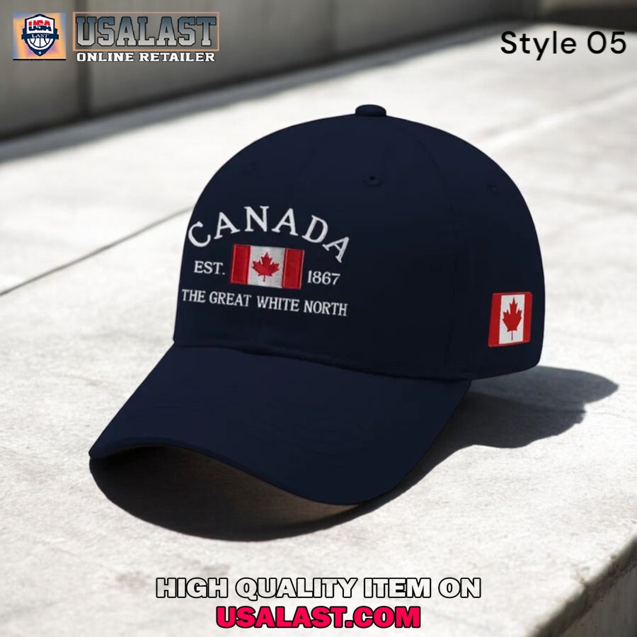 Canada The Great White North Print Baseball Cap