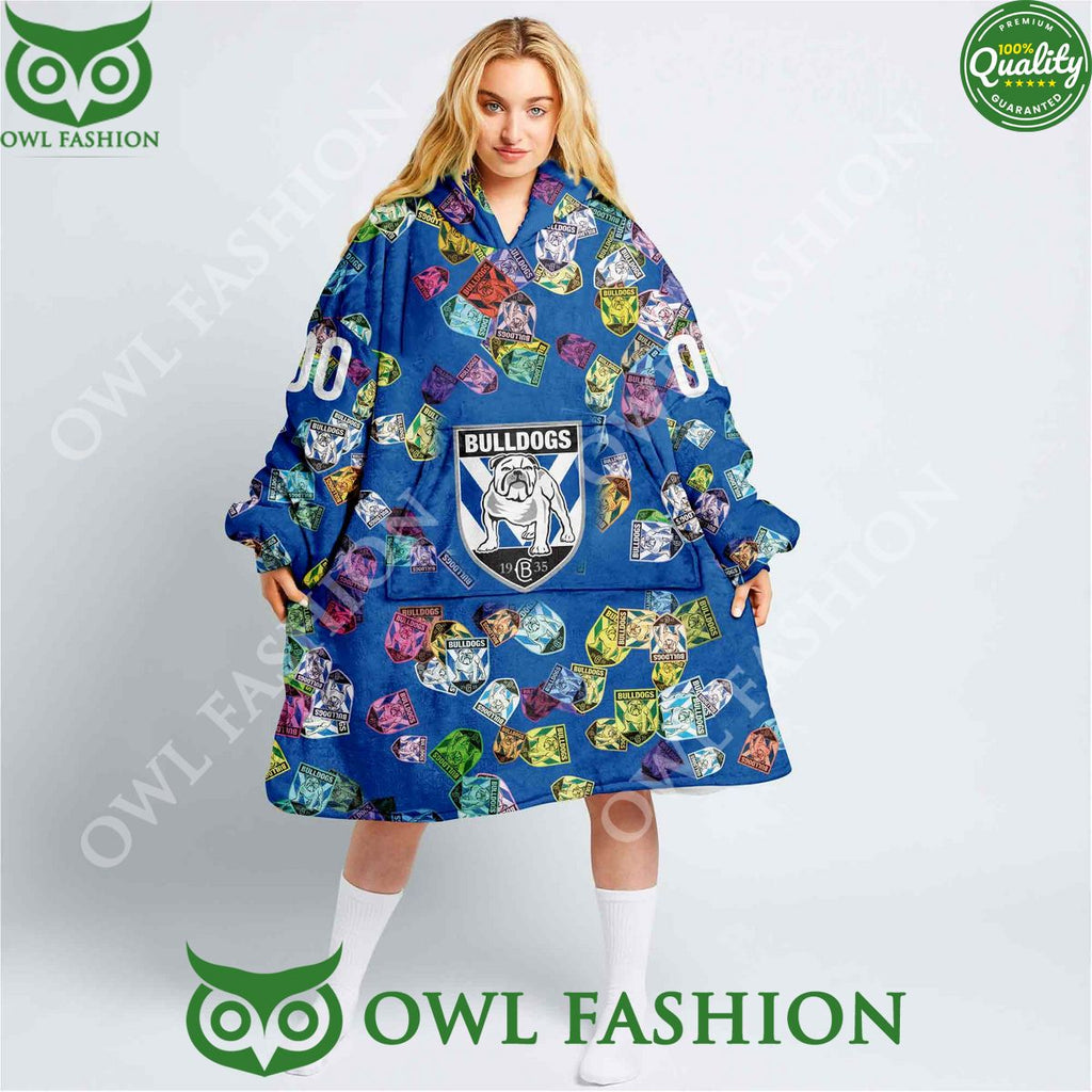 Canterbury Bankstown Bulldogs Special Logo Design Fleece Blanket hoodie