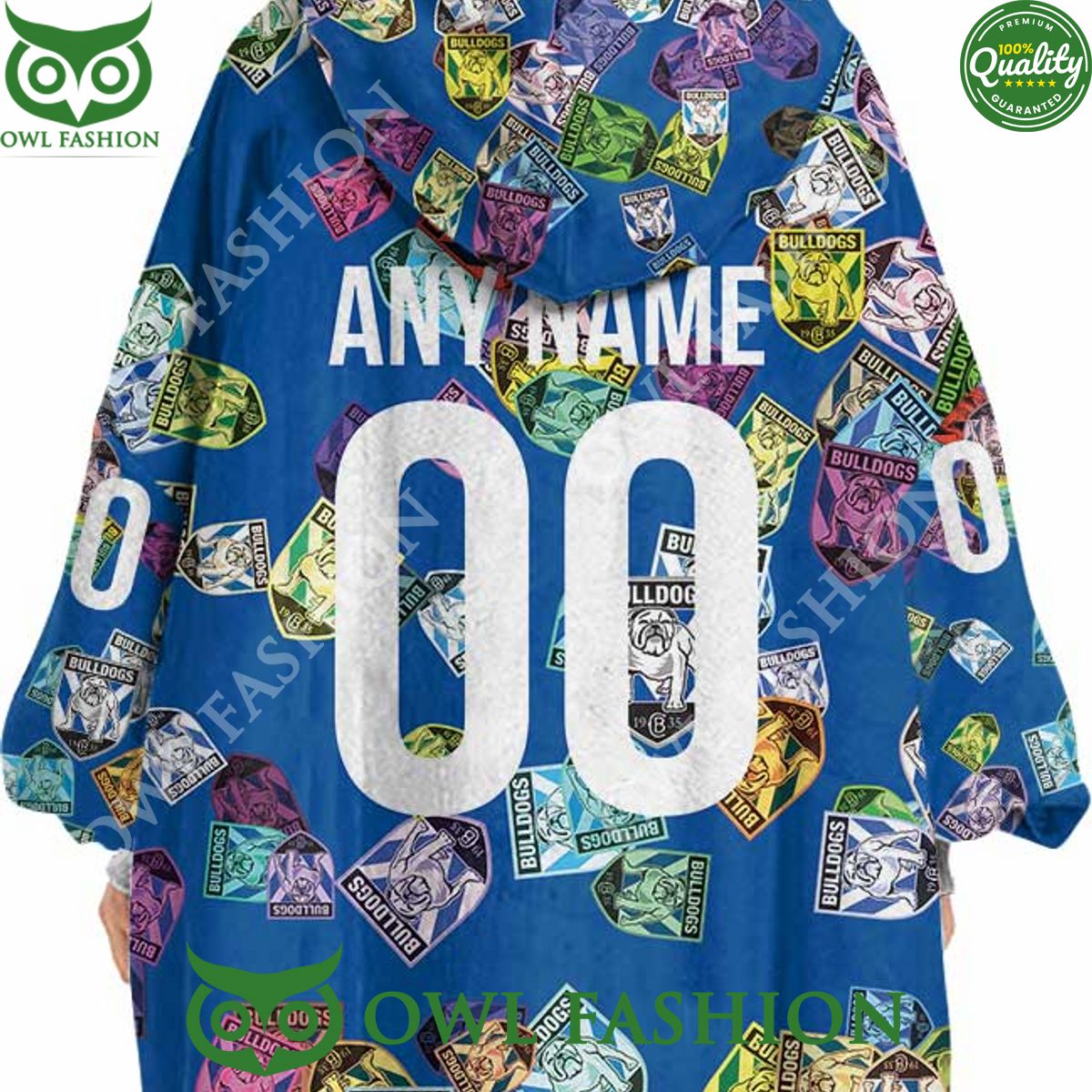 Canterbury Bankstown Bulldogs Special Logo Design Fleece Blanket hoodie