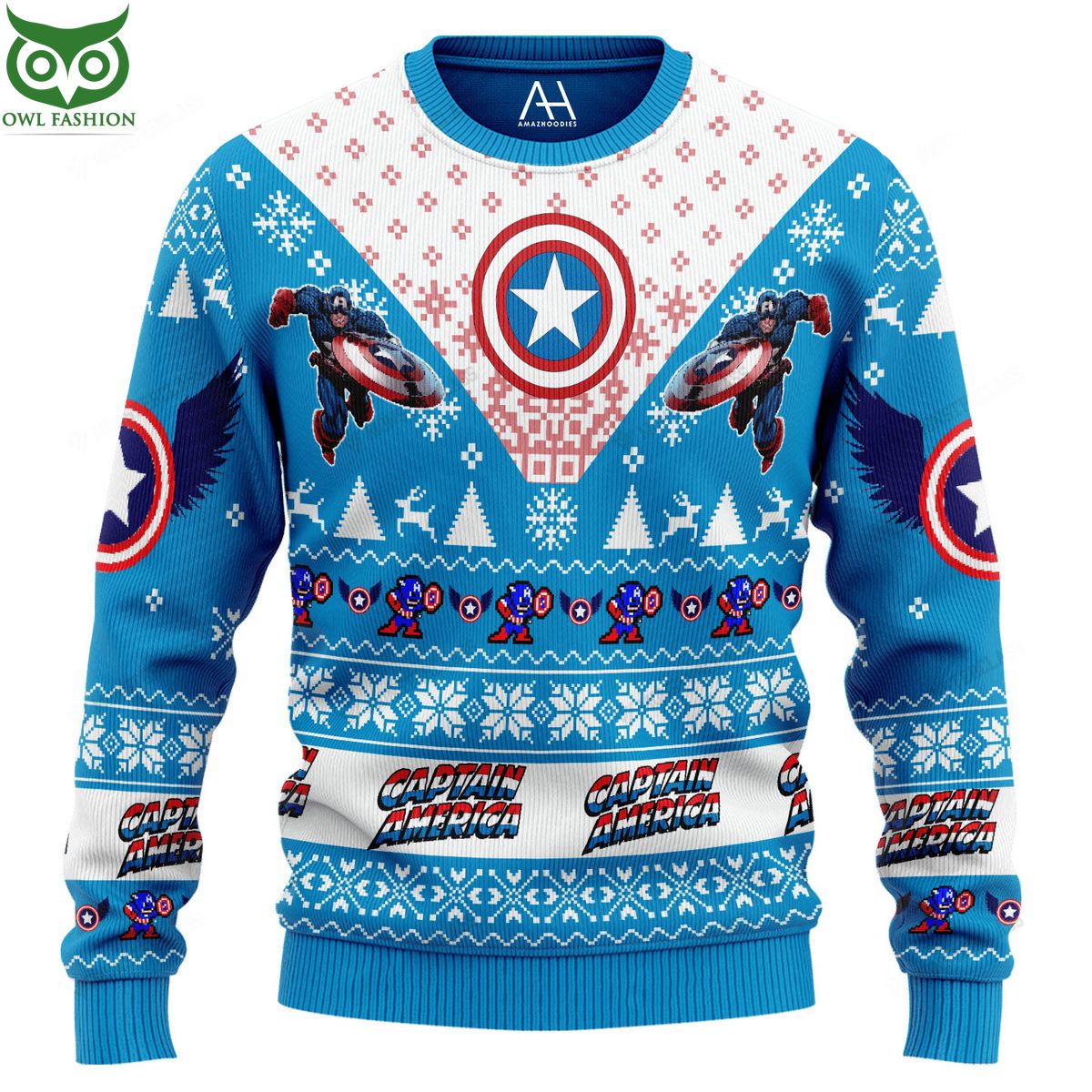 Captain American 2023 Comic Merry Christmas Ugly Sweater