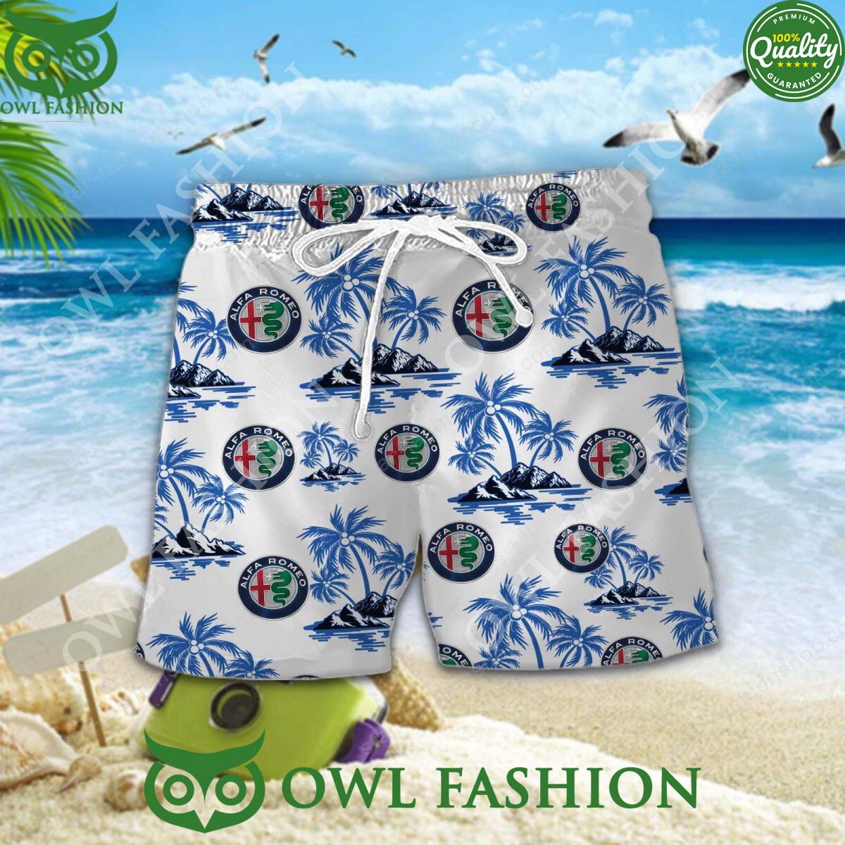 Car manufacturer Italy Alfa Romeo Custom Color Hawaiian shirt and short