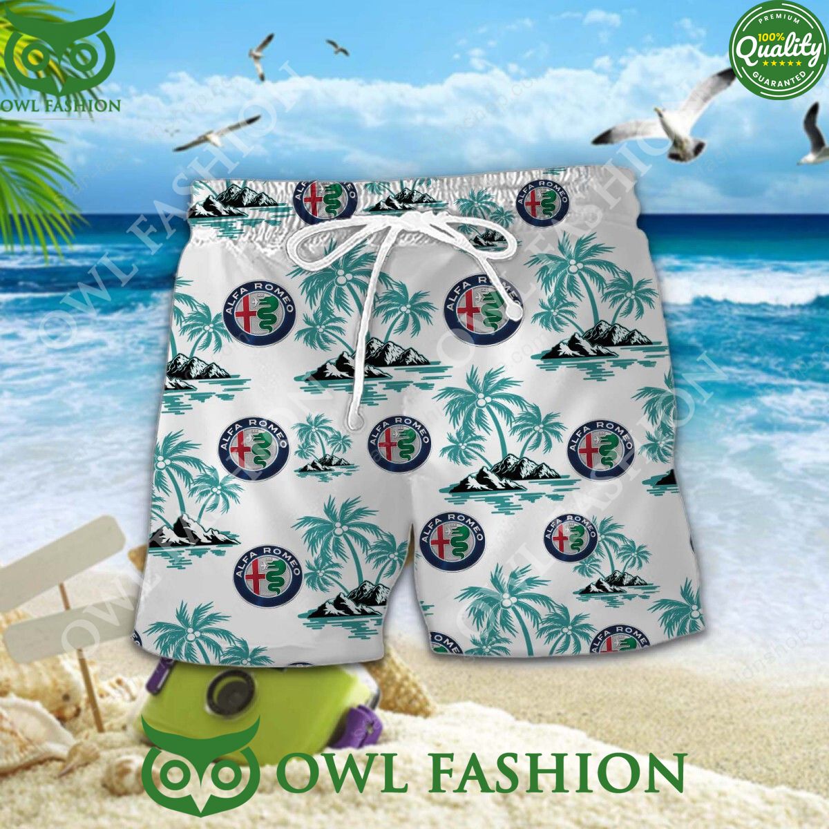 Car manufacturer Italy Alfa Romeo Custom Color Hawaiian shirt and short
