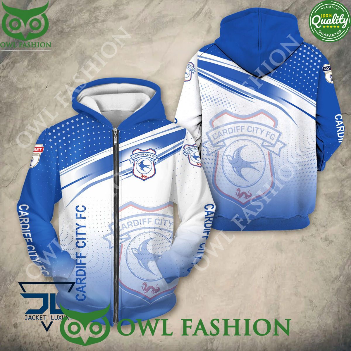 Cardiff City F.C EFL Champion 2024 3D Hoodie Shirt