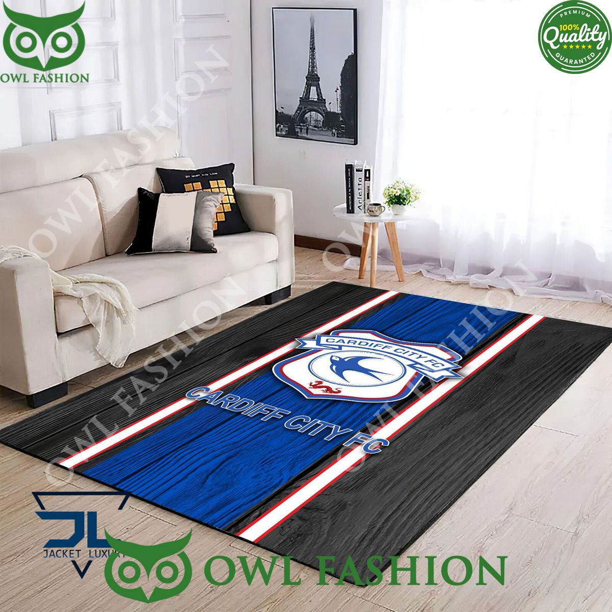 Cardiff City F.C EFL Football Rug Carpet Living Room