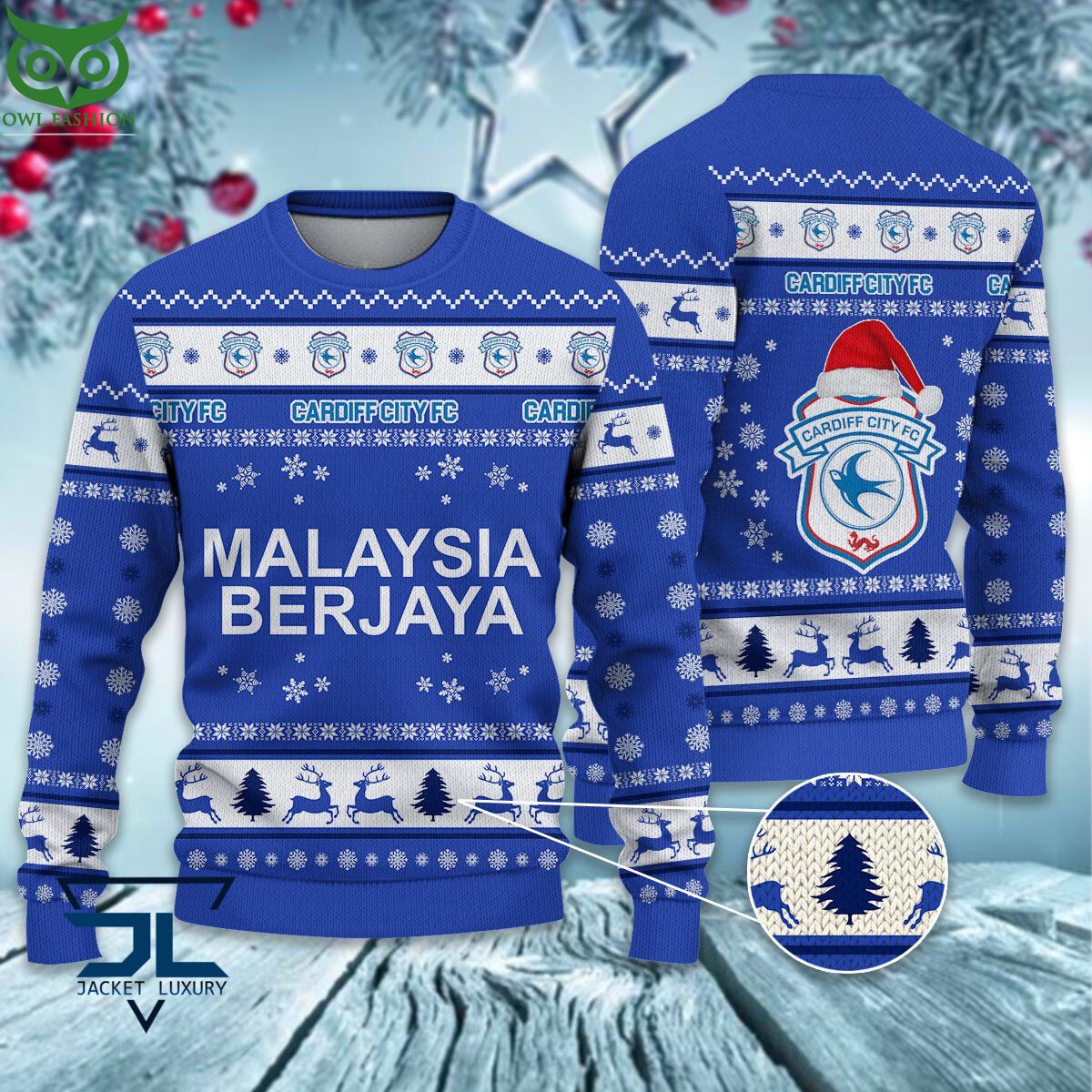 Cardiff City F.C EPL League Cup Ugly Sweater