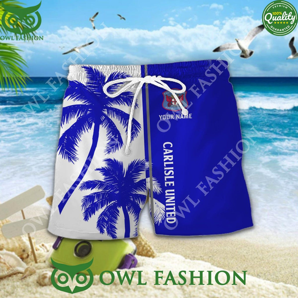 Carlisle United EFL League Tropical Coconut Summer Custom Name Hawaiian Shirt