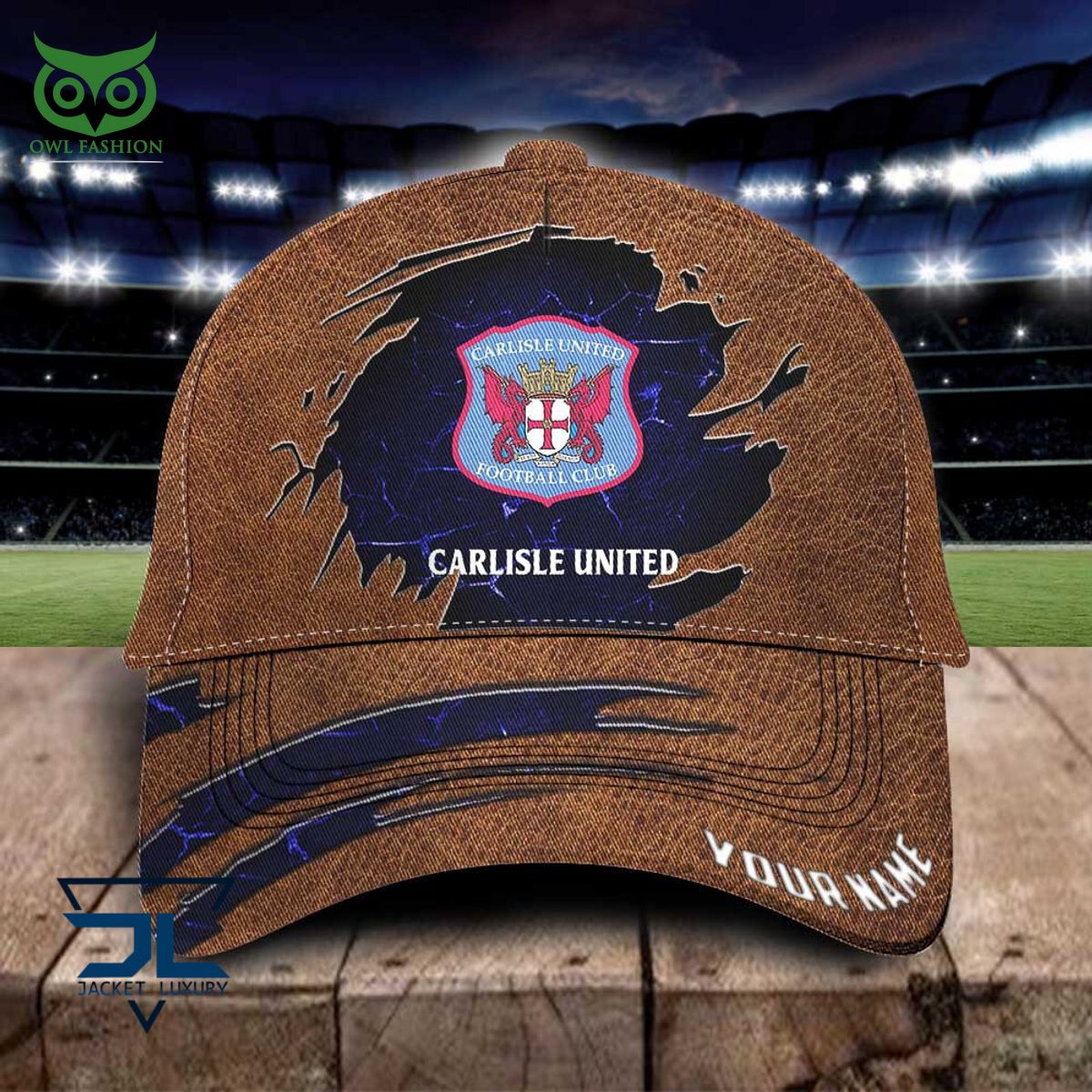 Carlisle United EFL Personalized Leather Classic Cap