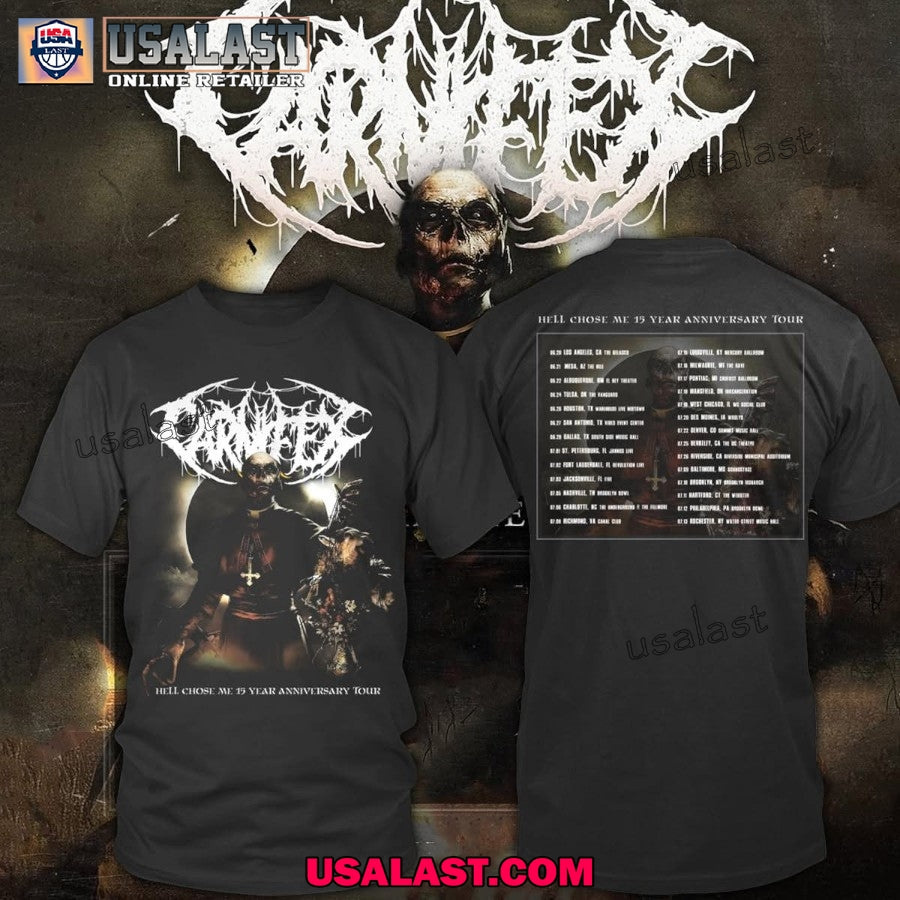 Carnifex Hell Chose Me 15 Year Anniversary 2025 Tour Shirt