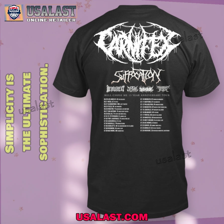 Carnifex Hell Chose Me 15 Year Anniversary 2025 Tour Shirt