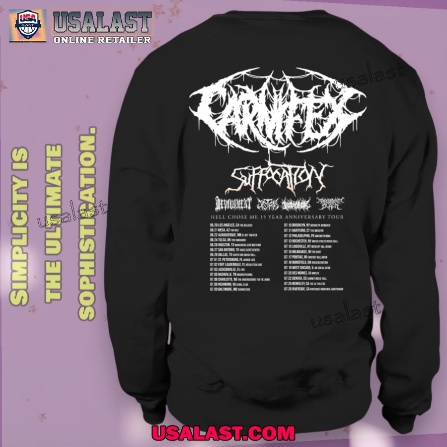 Carnifex Hell Chose Me 15 Year Anniversary 2025 Tour Shirt