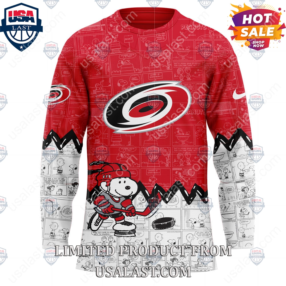 Carolina Hurricanes NHL Happiness Is 75th Anniversary of Peanuts Hoodie
