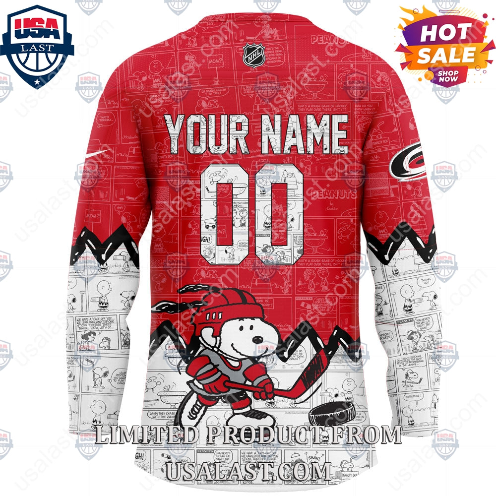 Carolina Hurricanes NHL Happiness Is 75th Anniversary of Peanuts Hoodie