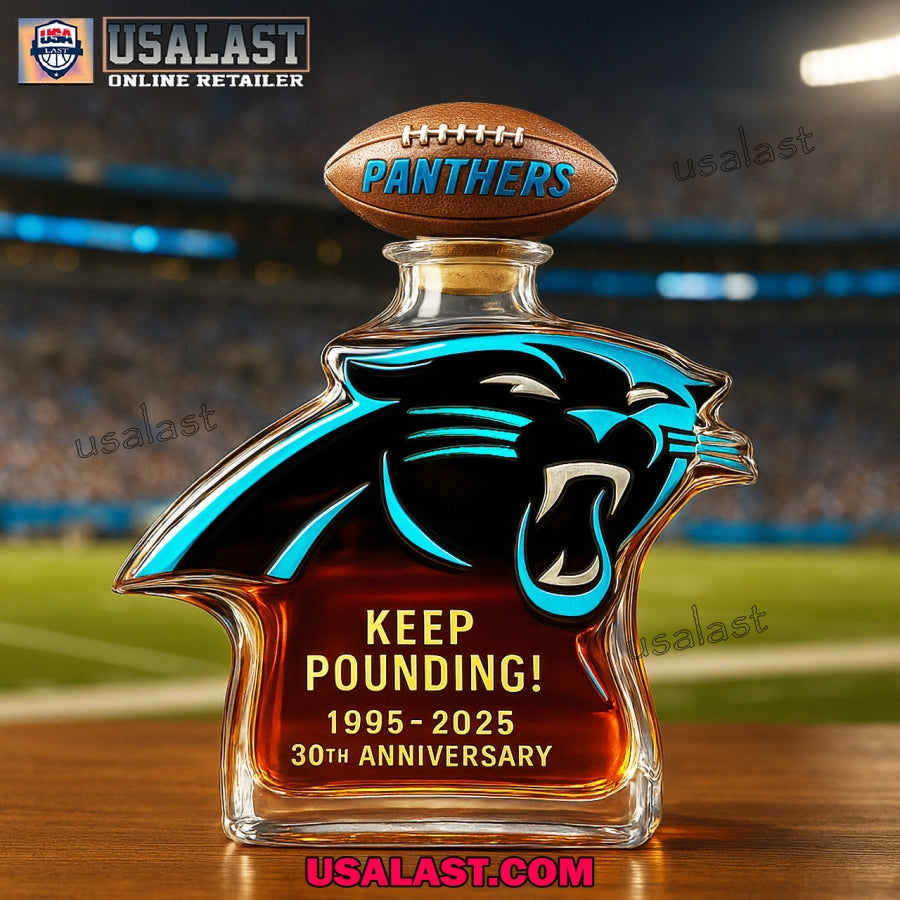 Carolina Panthers 30th Anniversary Wine Decanter