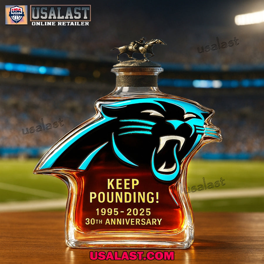 Carolina Panthers 30th Anniversary Wine Decanter