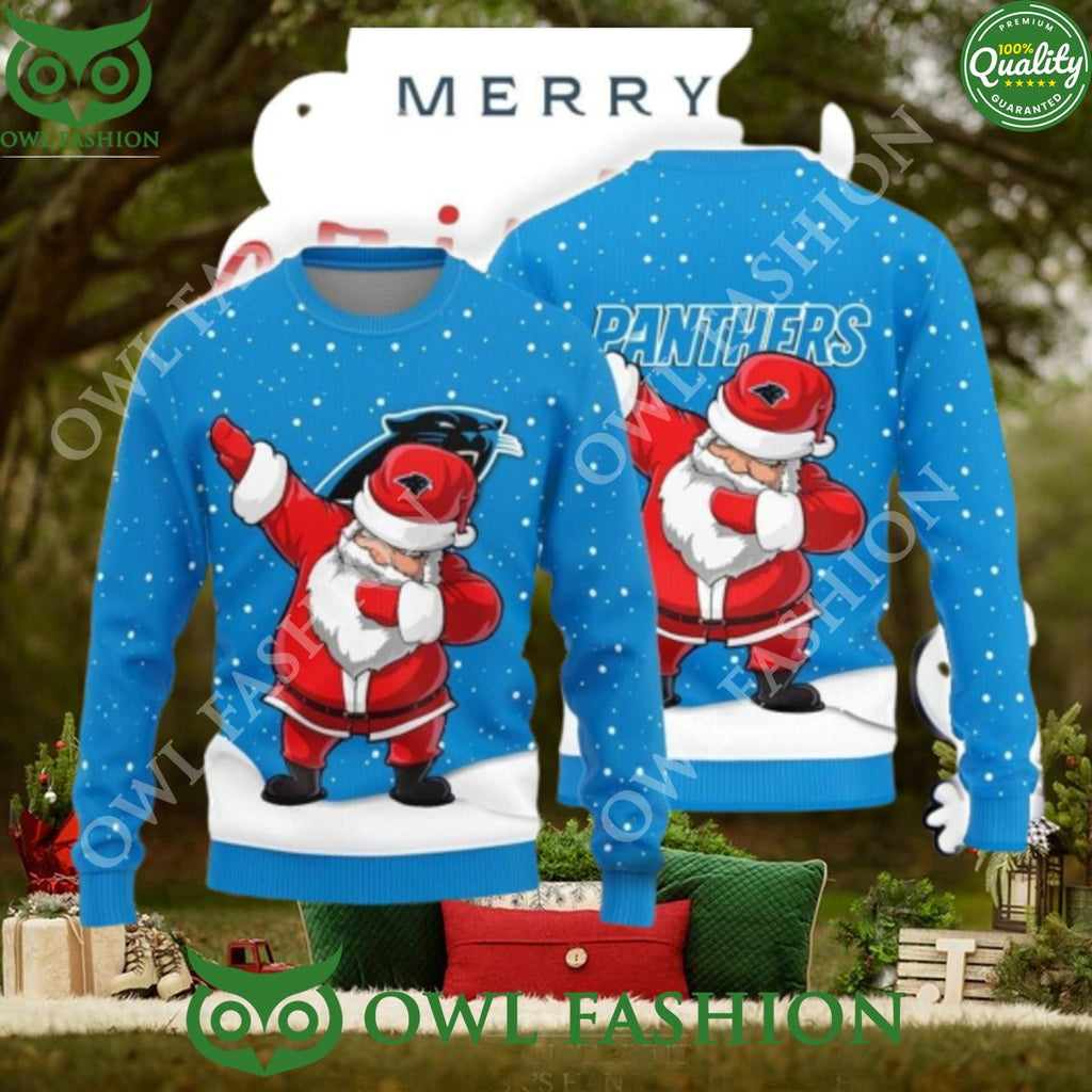 Carolina Panthers Dab Santa New Style Sweater Jumper
