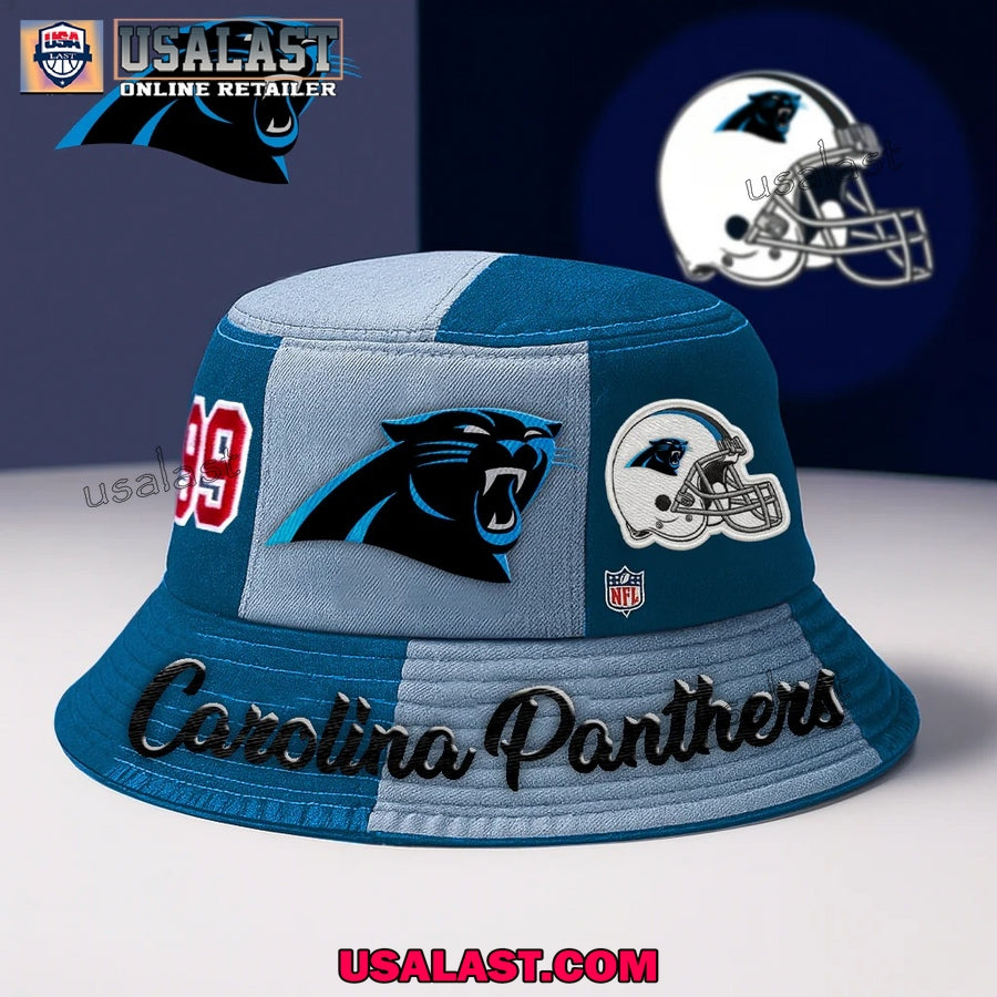 Carolina Panthers Personalized Iconic Trendy Bucket Hat