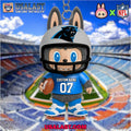 Carolina Panthers x Labubu Monster Custom Acrylic Keychain, Decoration Ornament
