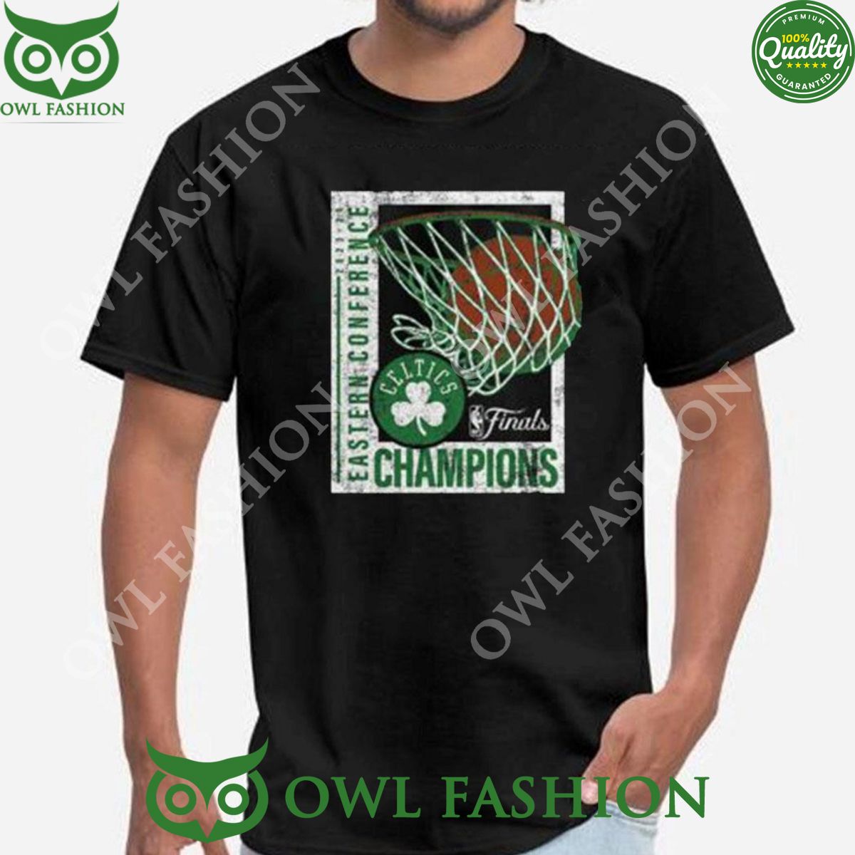 Celtics 2024 Eastern Conference Champions Full Court Tshirt