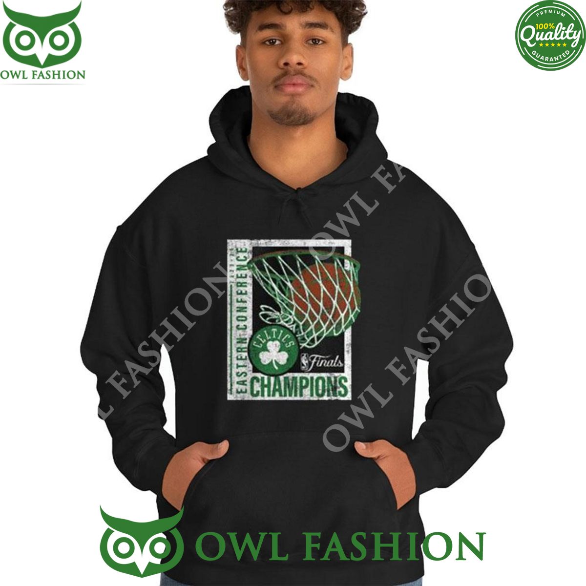 Celtics 2024 Eastern Conference Champions Full Court Tshirt