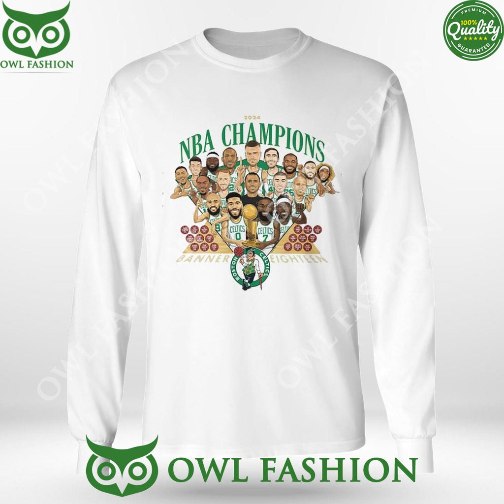 Celtics Parade 2024 NBA Champions Banner Eighteen Shirt