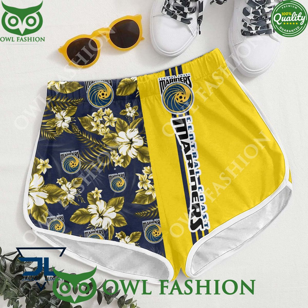 Central Coast Mariners A League Football Hawaiian shirt and short