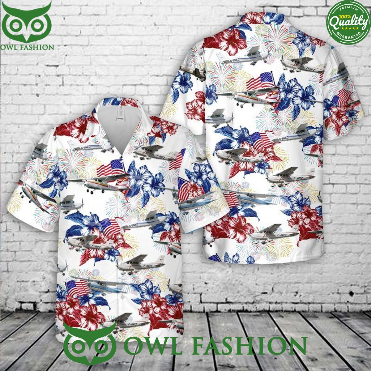 Cessna 172 4Th Of July Hawaiian Shirt Trendy Aloha