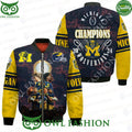 CFP NATIONAL YELLOW MICHIGAN WOLVERINES 2024 CHAMPIONS BOMBER JACKET