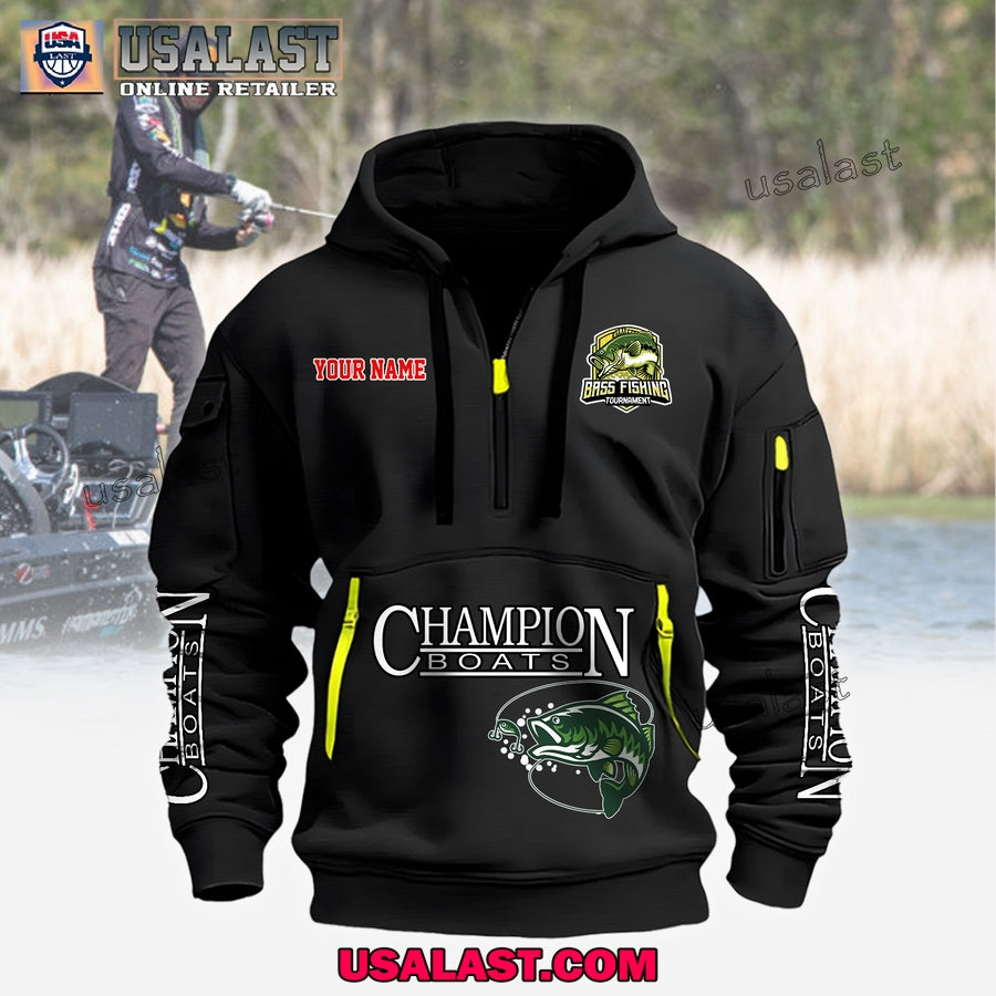 Champion Boats Fishing Custom Name Heavy Hoodie