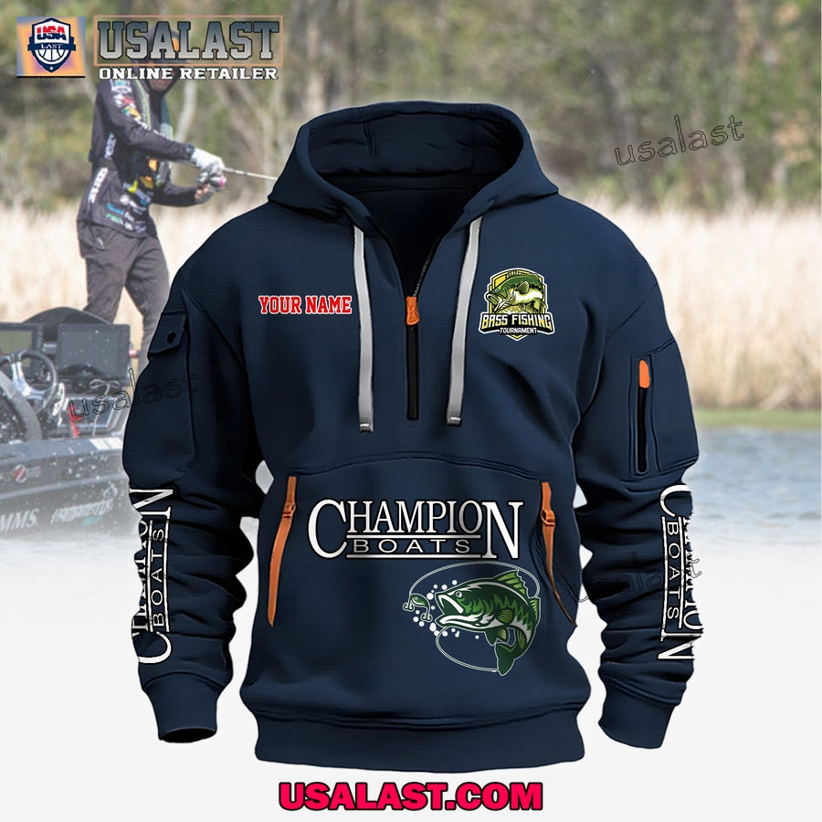 Champion Boats Fishing Custom Name Heavy Hoodie